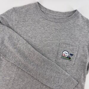 Vineyard Vines Kids Gray Long Sleeve Football Whale Graphic Tee‎ M